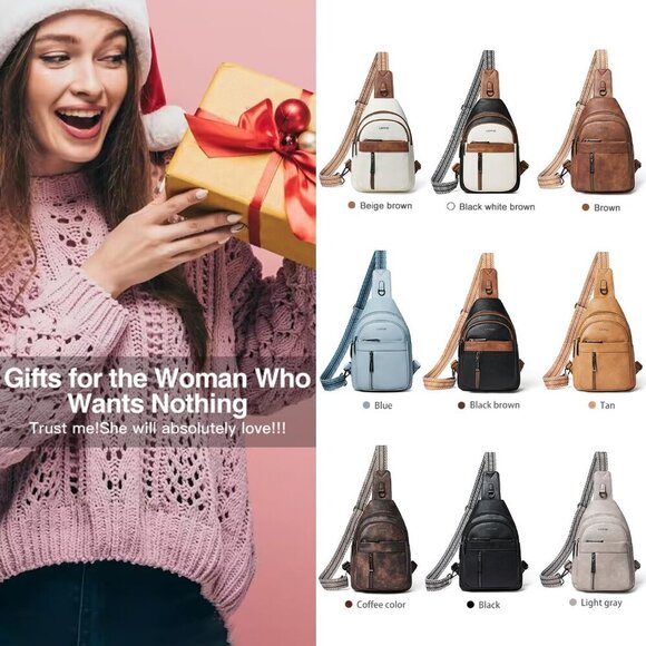 7L Sling Bag For Women Men Backpack Fanny Pack Crossbody Chest Travel Shoulder B - Picture 8 of 8